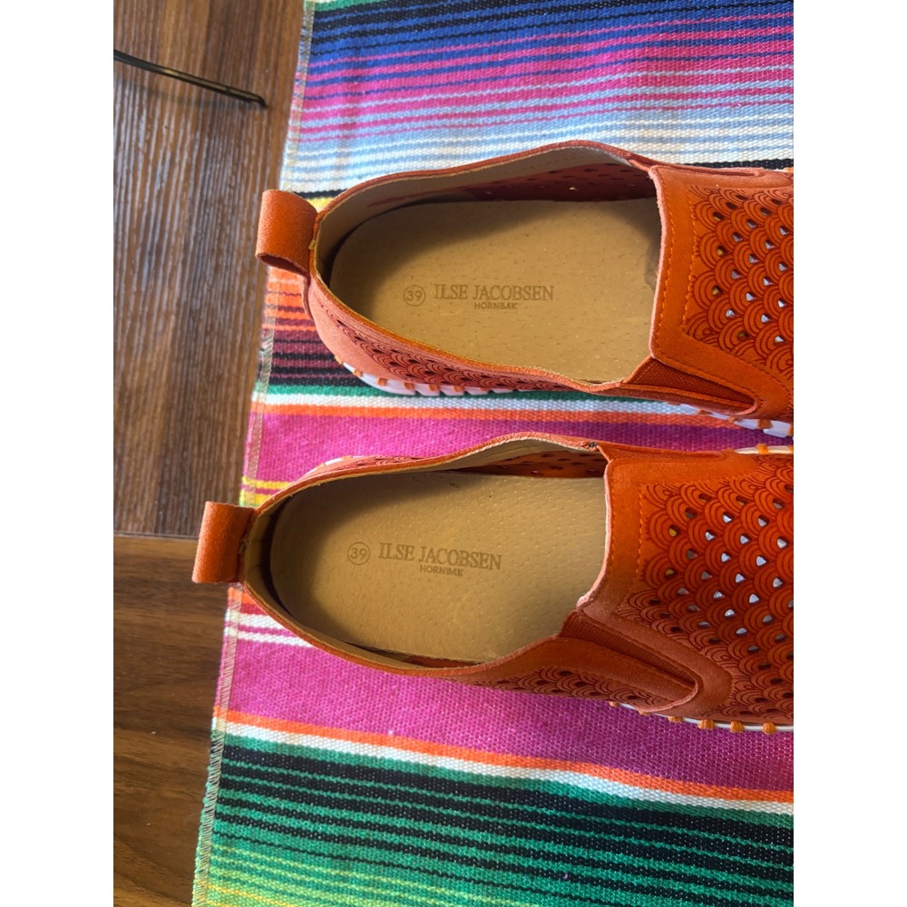 Ilse Jacobsen Tulip 139 Perforated Slip On Sneakers Orange Womens 39 - Picture 9 of 9
